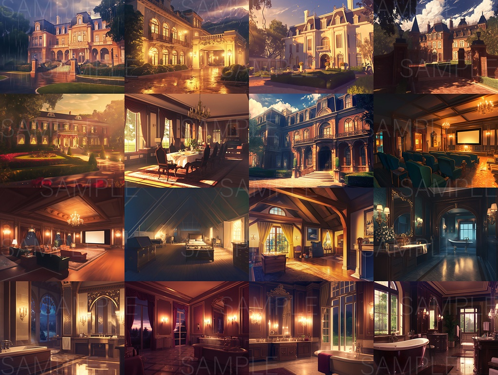 【背景130枚】洋館|TRPG / CoC / ココフォリア|Mansion Background Pack