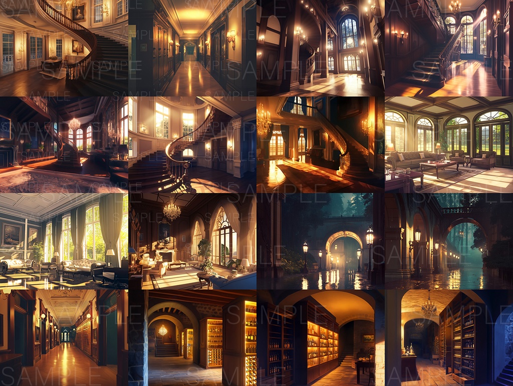 【背景130枚】洋館|TRPG / CoC / ココフォリア|Mansion Background Pack