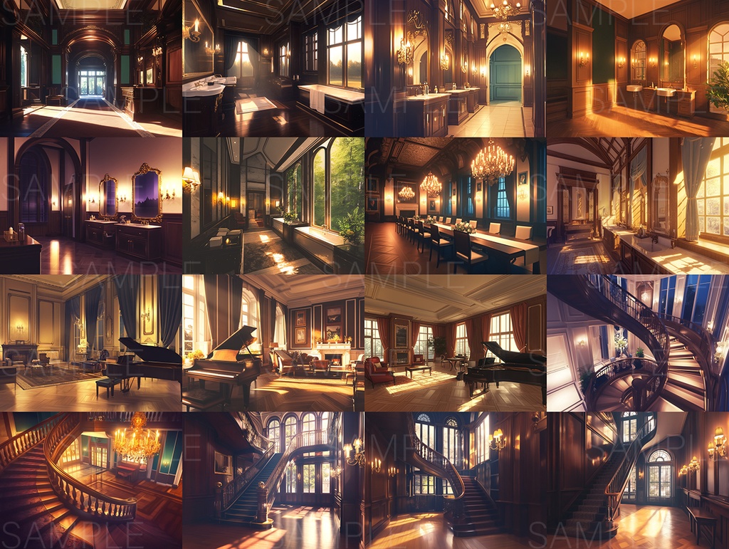 【背景130枚】洋館|TRPG / CoC / ココフォリア|Mansion Background Pack