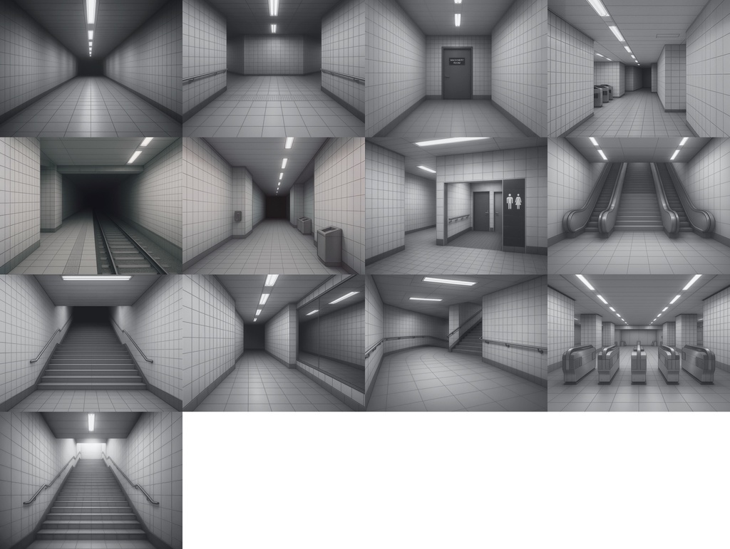 【背景45枚】地下鉄|TRPG / CoC / ココフォリア|Subway Background Pack