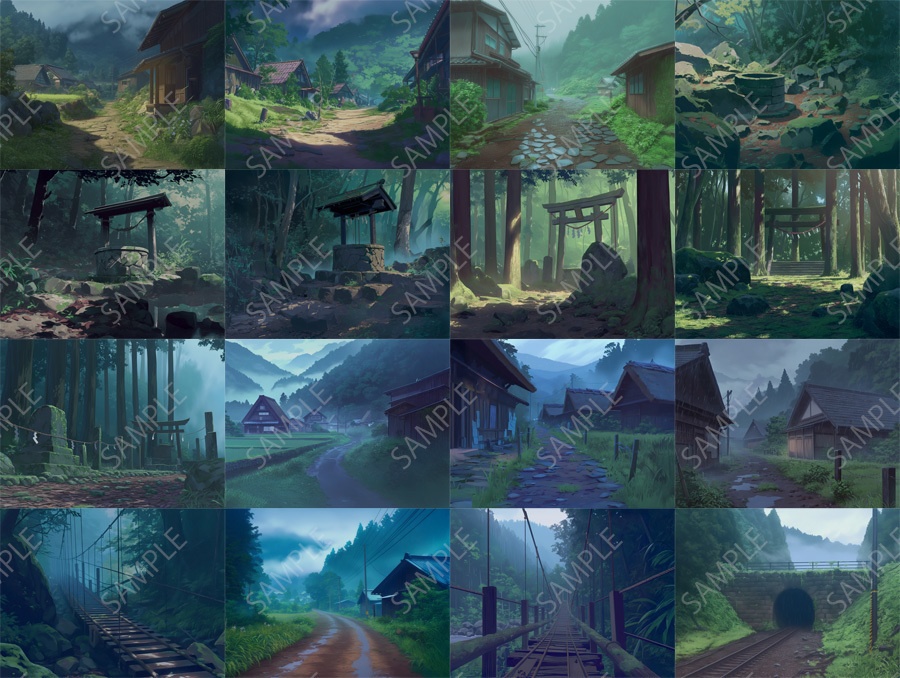 【背景86枚】村・集落|TRPG / CoC / ココフォリア|Japanese Village Background Pack