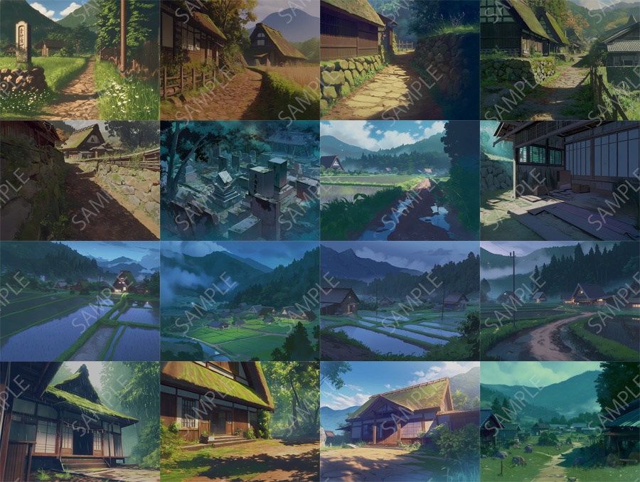 【背景86枚】村・集落|TRPG / CoC / ココフォリア|Japanese Village Background Pack