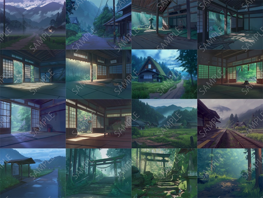 【背景86枚】村・集落|TRPG / CoC / ココフォリア|Japanese Village Background Pack