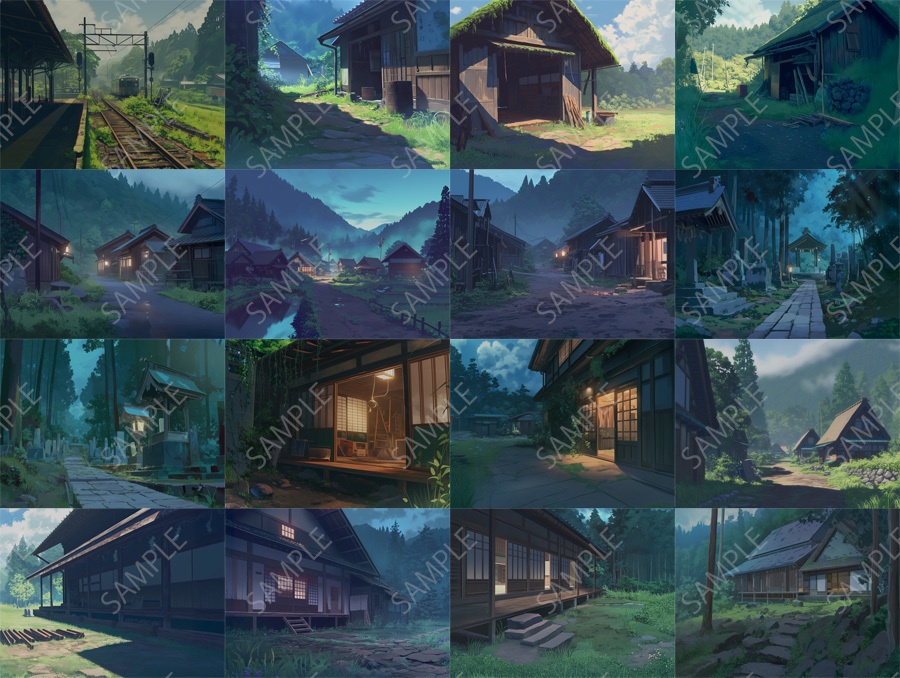 【背景86枚】村・集落|TRPG / CoC / ココフォリア|Japanese Village Background Pack