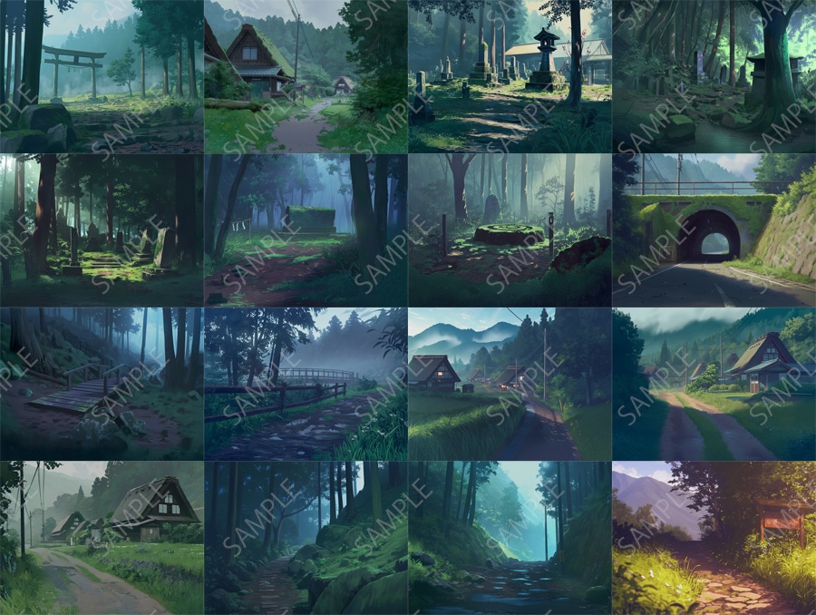 【背景86枚】村・集落|TRPG / CoC / ココフォリア|Japanese Village Background Pack