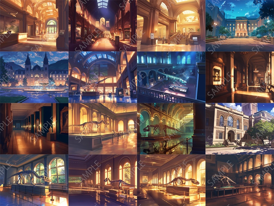 【背景46枚】自然史博物館|Natural History Museum Background Pack