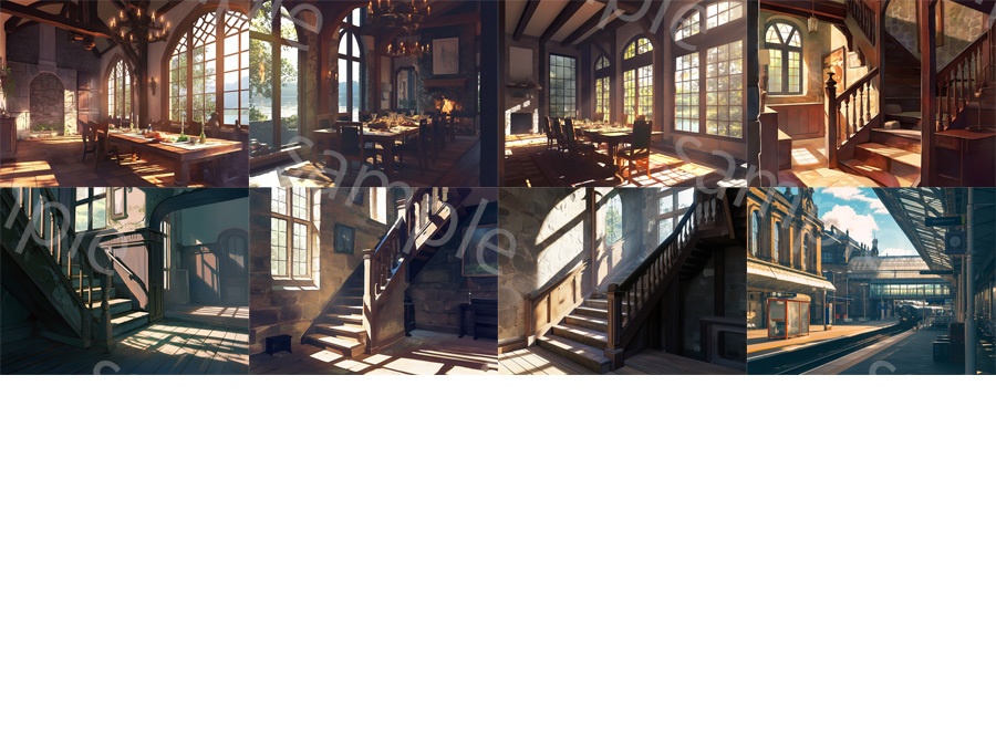 【背景88枚】スコットランド風街並み|Scottish Scenery Pack