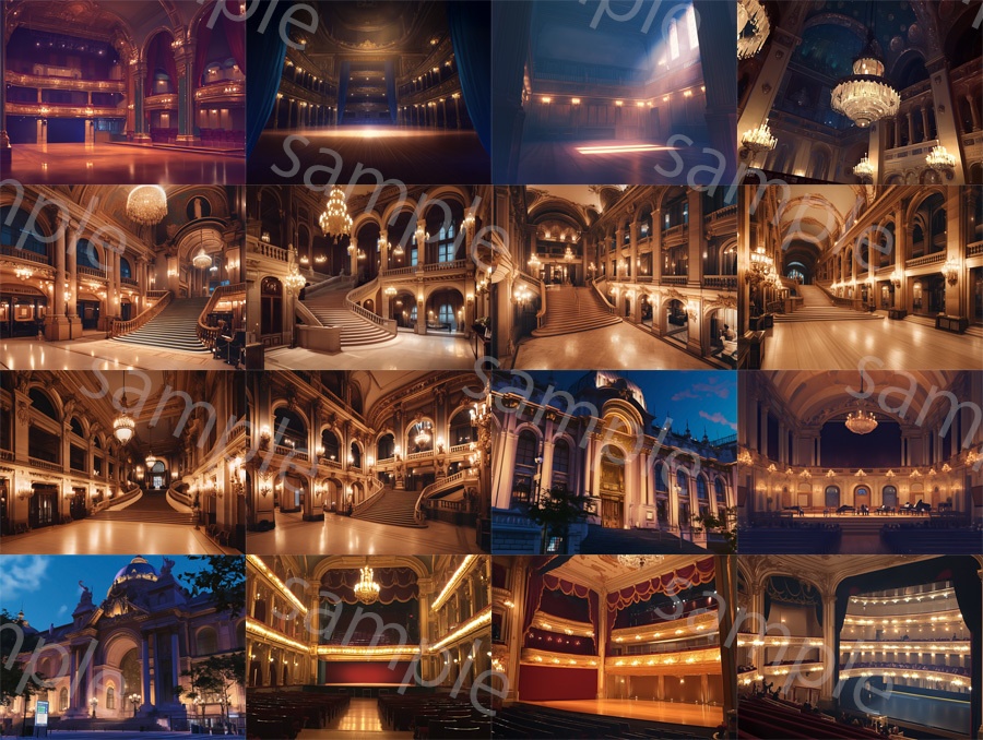 【背景63枚】オペラハウス・劇場|Opera House Pack