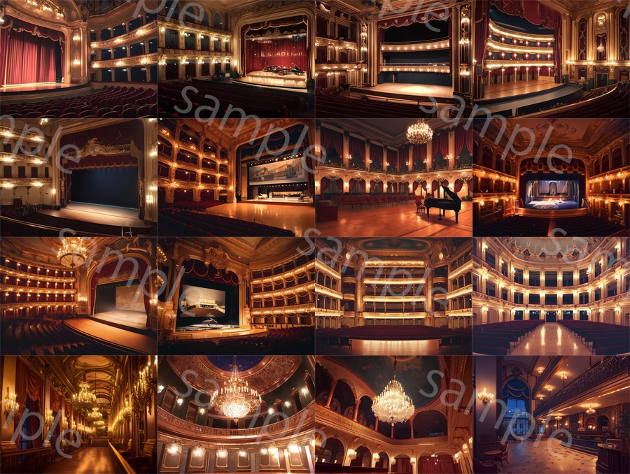 【背景63枚】オペラハウス・劇場|Opera House Pack