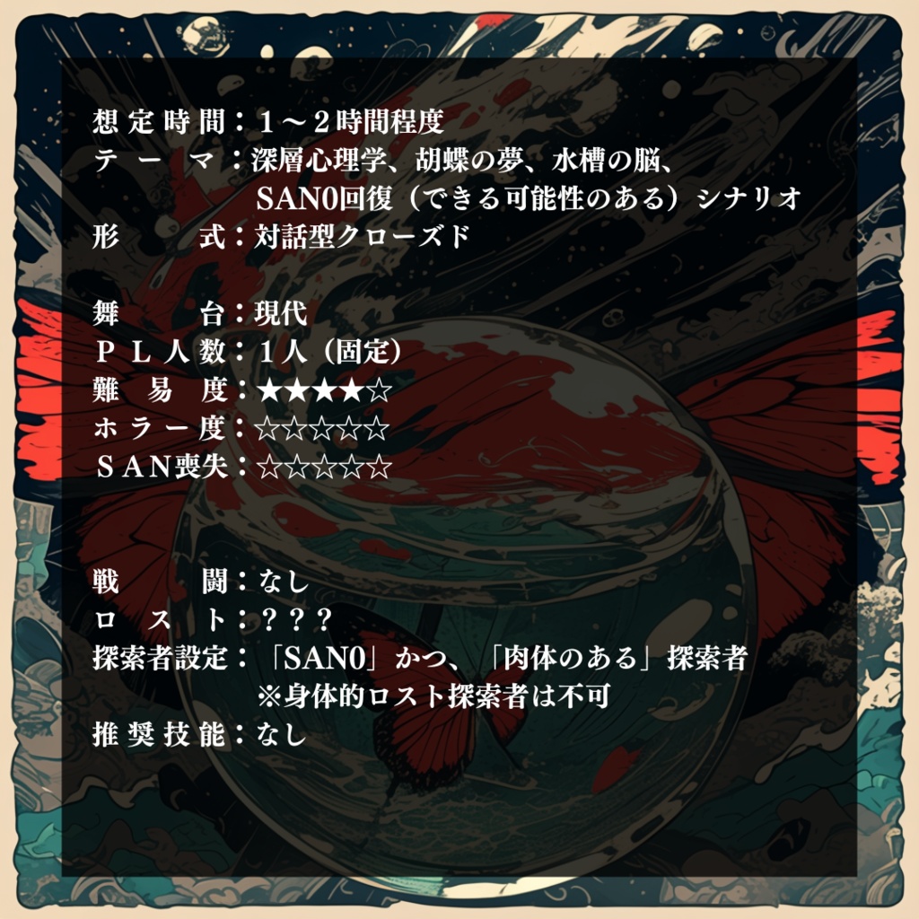 水葬の蝶【CoCシナリオ】