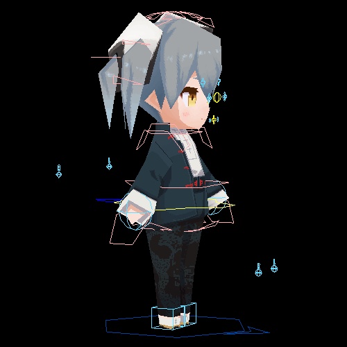 【Free/無料】256流流【3Dモデル/リグ】