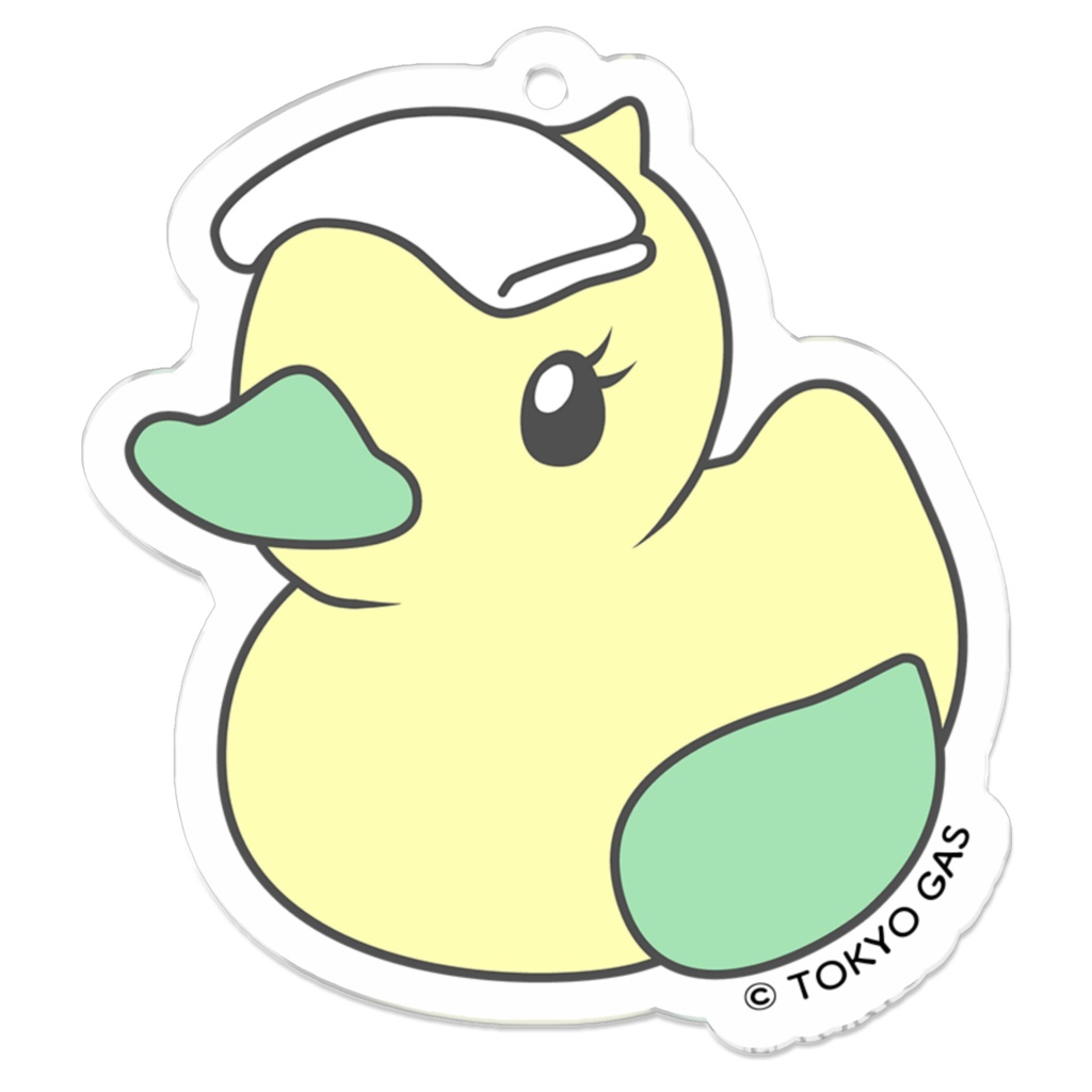 湯あひる（緑）　アクリルキーホルダー