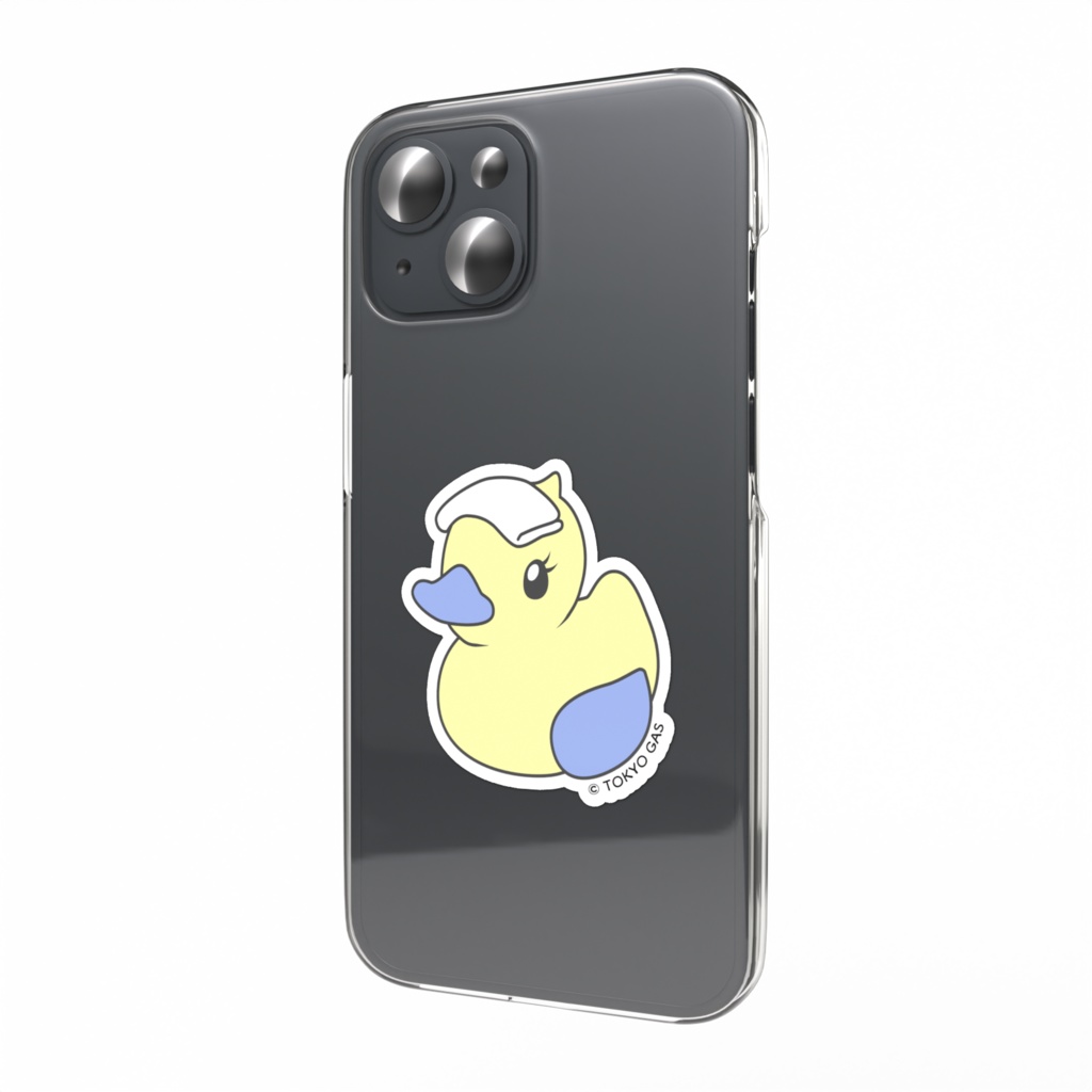 湯あひる（青）　スマホステッカー