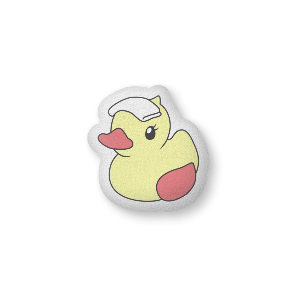 湯あひる（赤）　ふかふかクッション