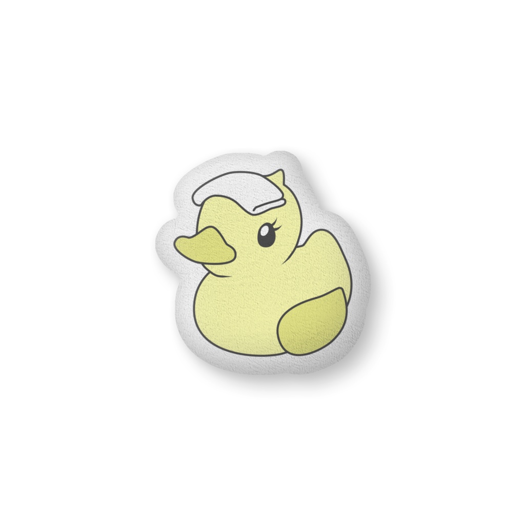 湯あひる（黄）　ふかふかクッション