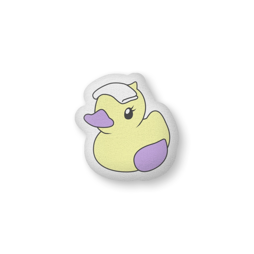 湯あひる（紫）　ふかふかクッション