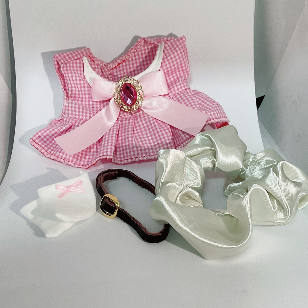 【わわママ】20cm無属性ぬいぐるみベルト付きワンピース