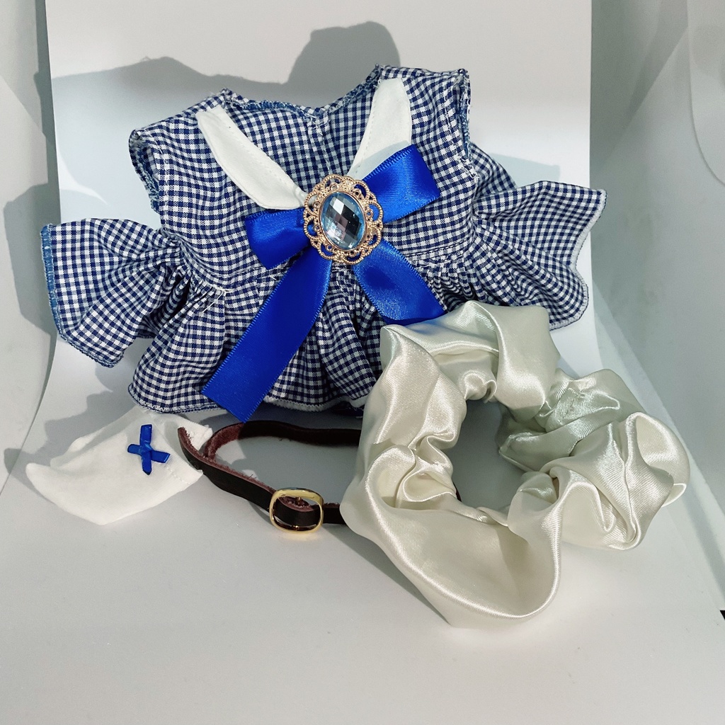 【わわママ】20cm無属性ぬいぐるみベルト付きワンピース