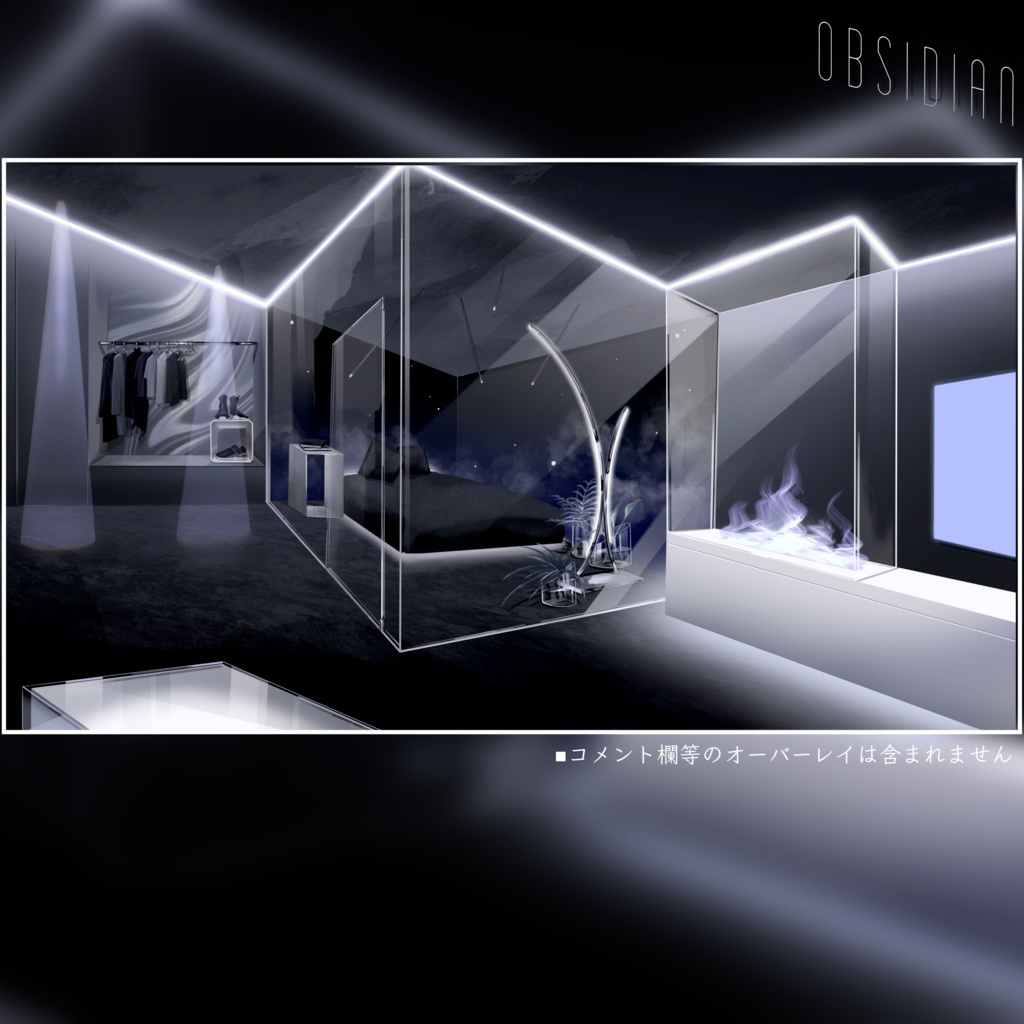 配信背景 Obsidian