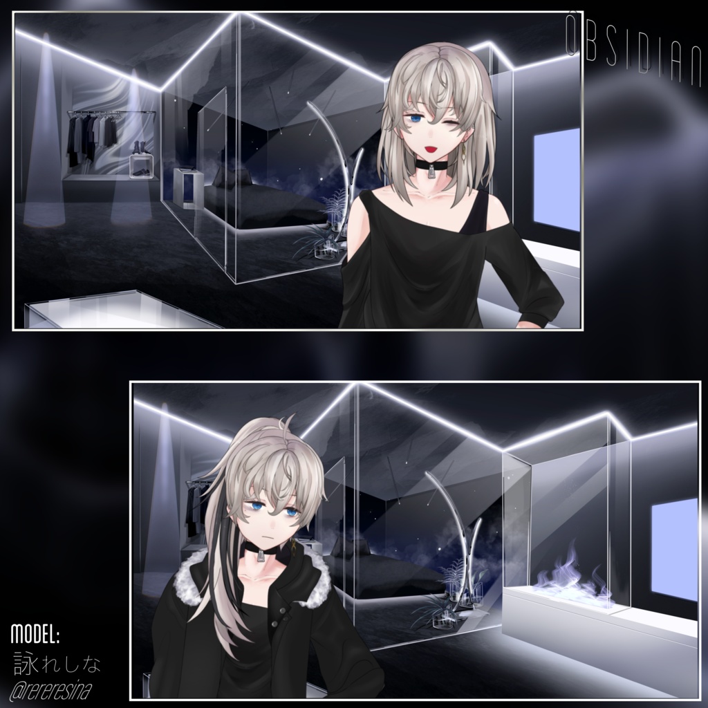 配信背景 Obsidian