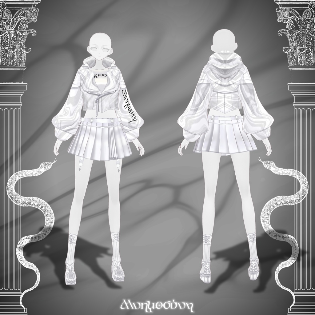 トータルコーデセットWhite【Μνημοσύνη】