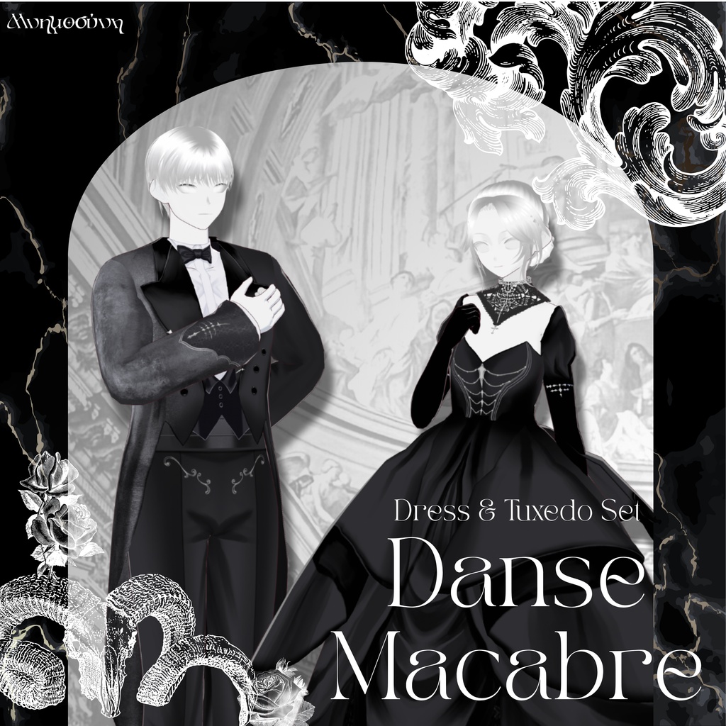 Danse Macabre【VRoid Dress & Tuxedo Set】