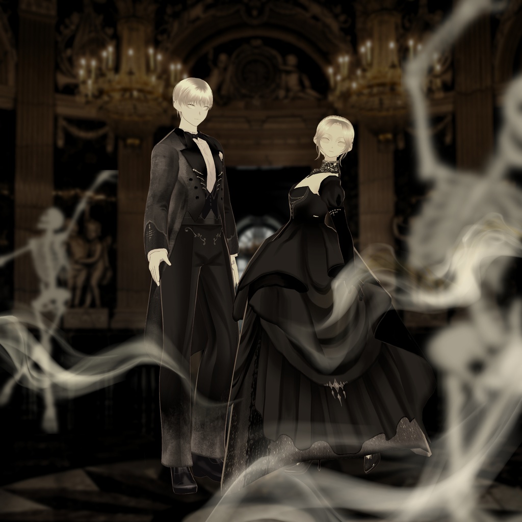 Danse Macabre【VRoid Dress & Tuxedo Set】