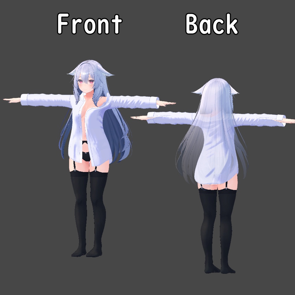 寝起きはだけシャツ【桔梗】【セレスティア】