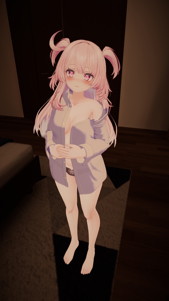 寝起きはだけシャツ【桔梗】【セレスティア】