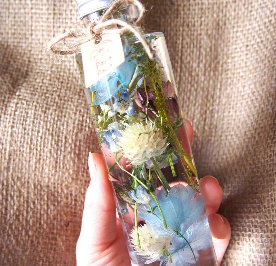 アストランチャと千日紅のさわやかハーバリウム