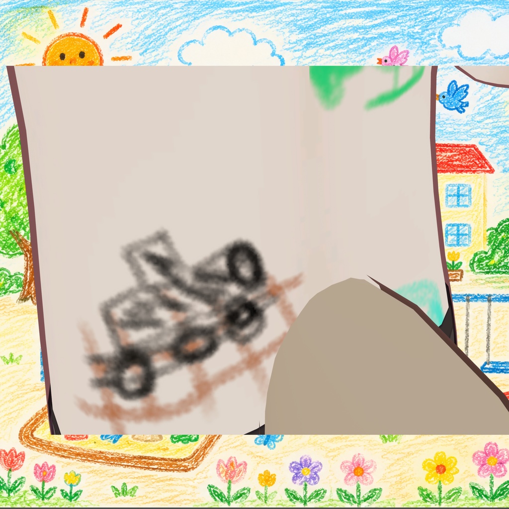 落書きクレヨンタトゥー風 お絵描きキプフェル