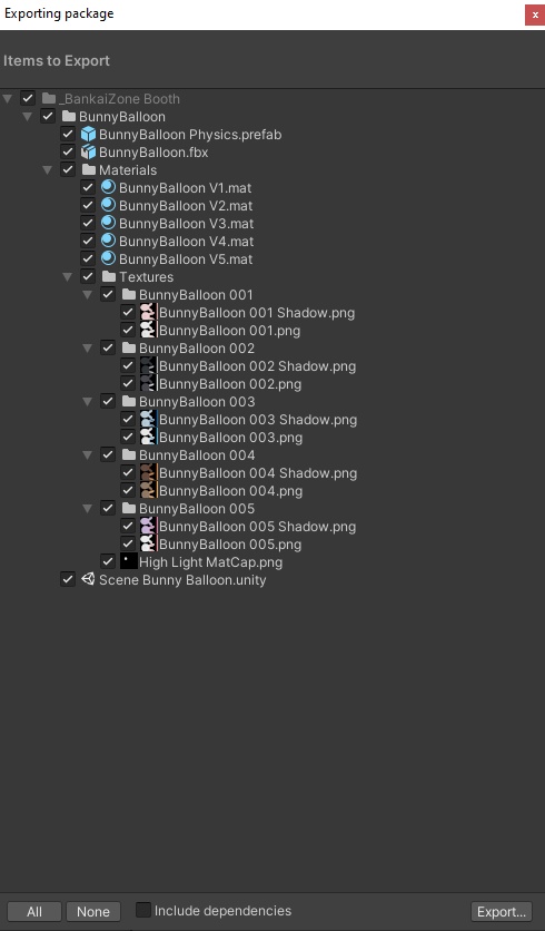 3D model - Bunny Balloon with physics