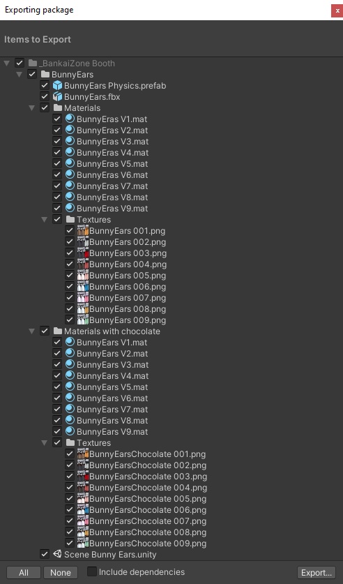 3D model - Bunny Ears with physics