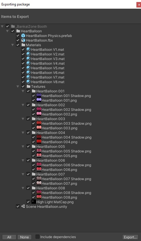 3D model - Heart Balloon with physics