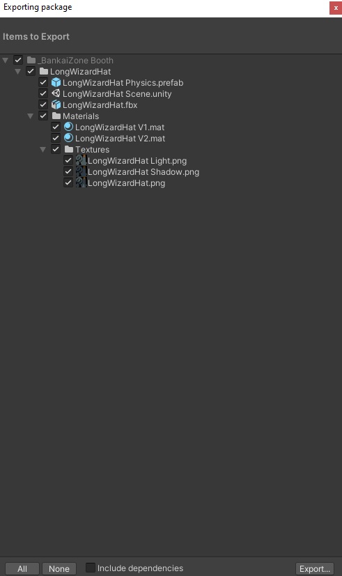 3D model - Long Wizard Hat with physics