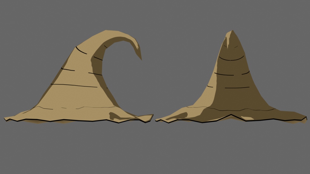 3D model - Wizard Hat with physics