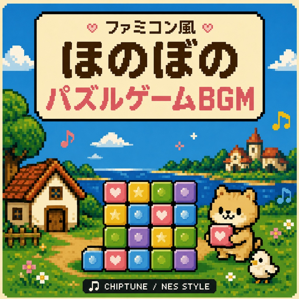 【ファミコン風】ほのぼのパズルゲームBGM