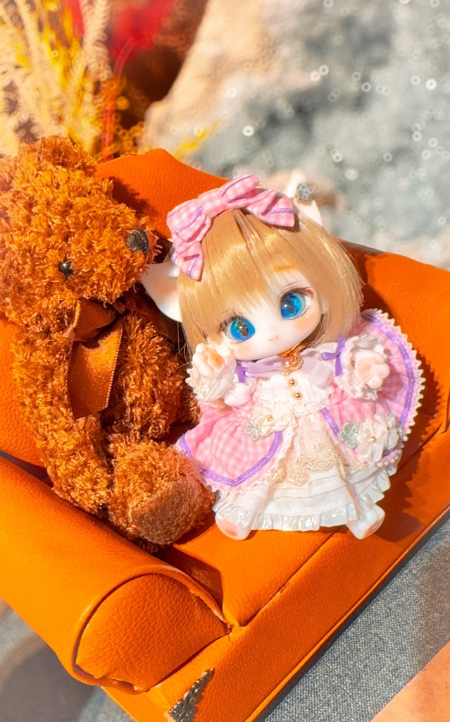 【鉱石ドールアイ】オパールアイ(青）　14mm/9mm