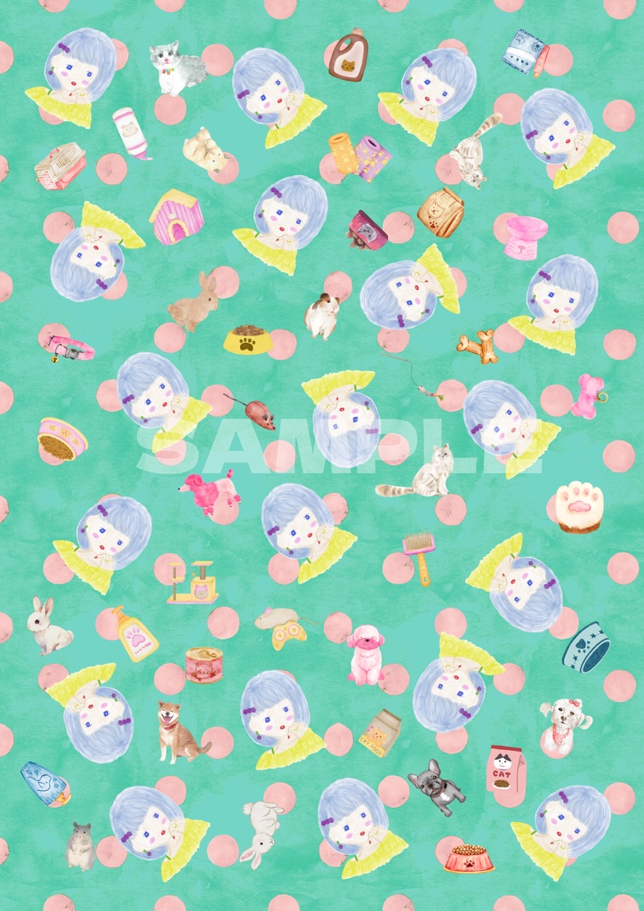 【デジタルペーパー】手帳デコ・コラージュ用背景 A4サイズ全5種セット(PDFデータ)