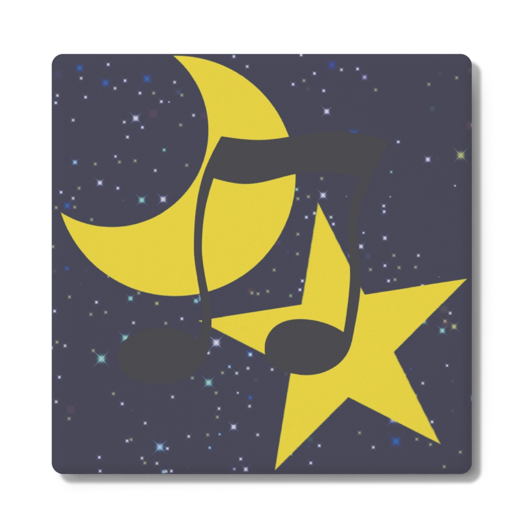 月と星の音符コースター