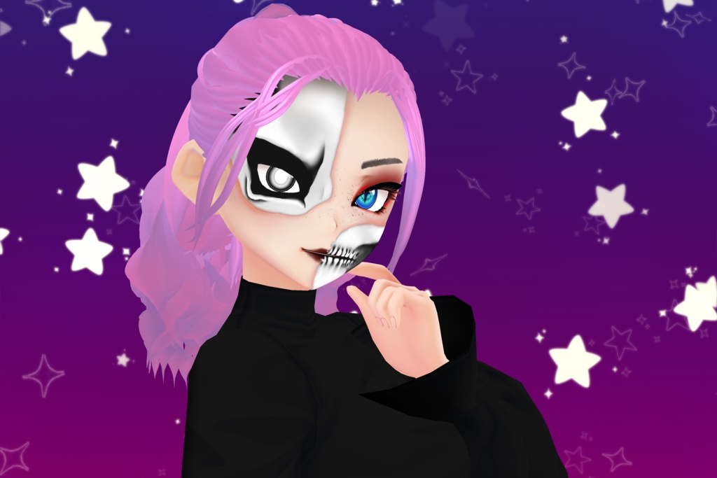 [VROID] Skully Makeup [Halloween set]