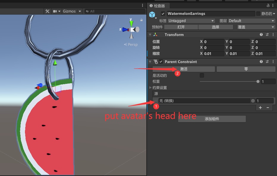 WatermelonEarrings スイカの耳飾り(スイカのイヤリング) 西瓜耳饰