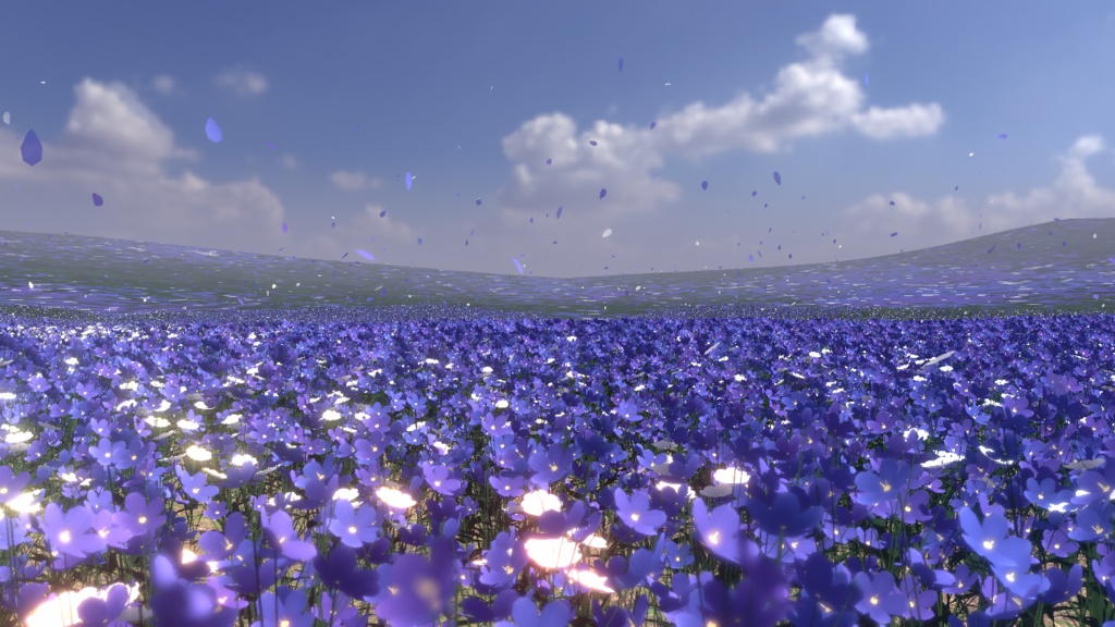 [Warudo Standard / Pro] Windswept Meadow | 風吹く花畑