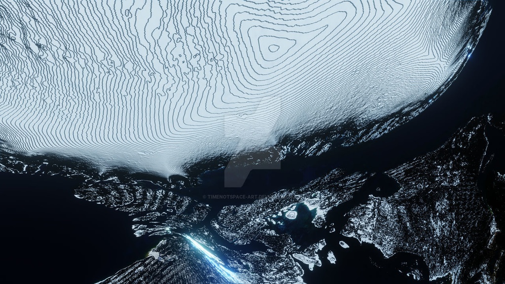 [ arctic glitch orbital landscape ] art