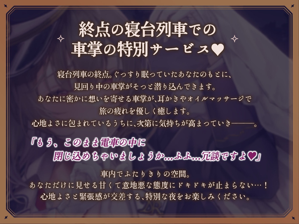 甘サド車掌と秘密のひととき~終点の寝台列車~