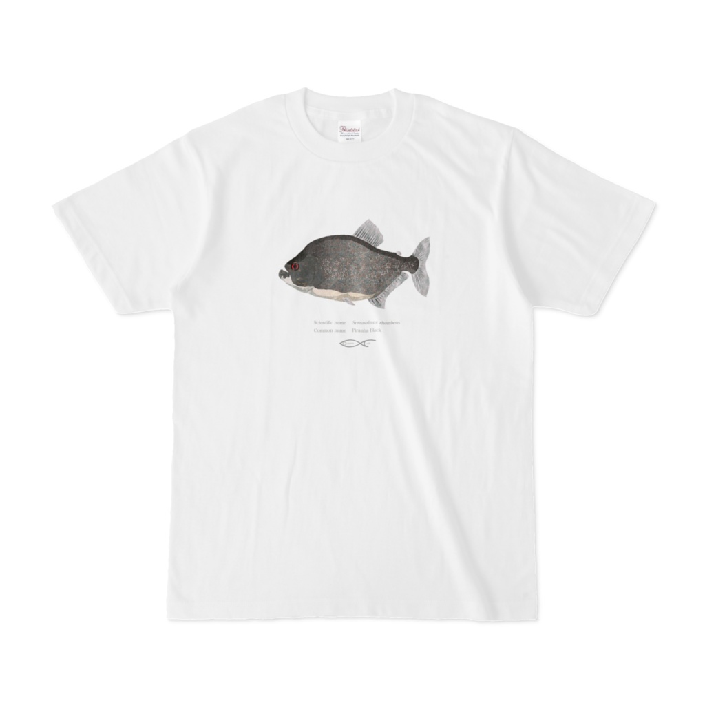 Osakanacraft T-shirt Piranha Serrasalmus rhombeus(Piranha Black)