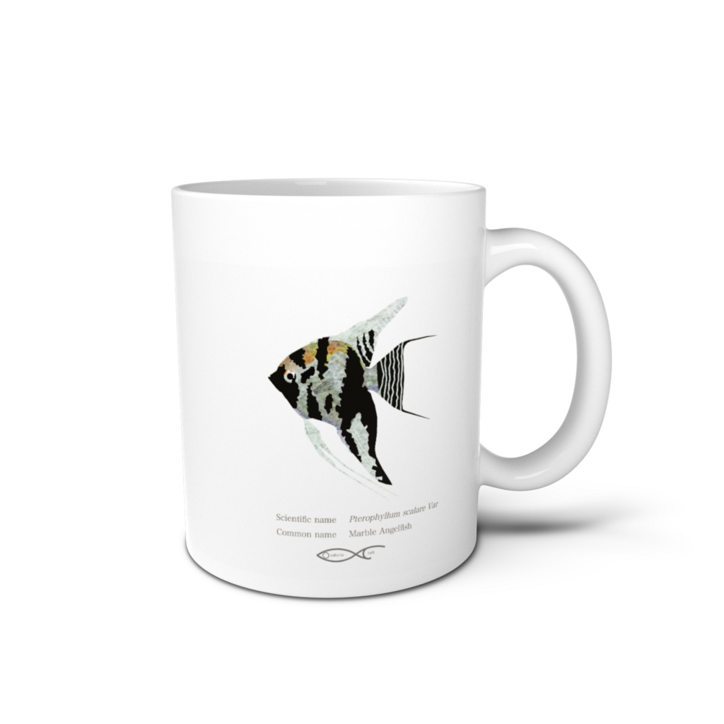 Osakanacraft Mug Angelfish Pterophyllum scalare Var(marble　Angelfish)
