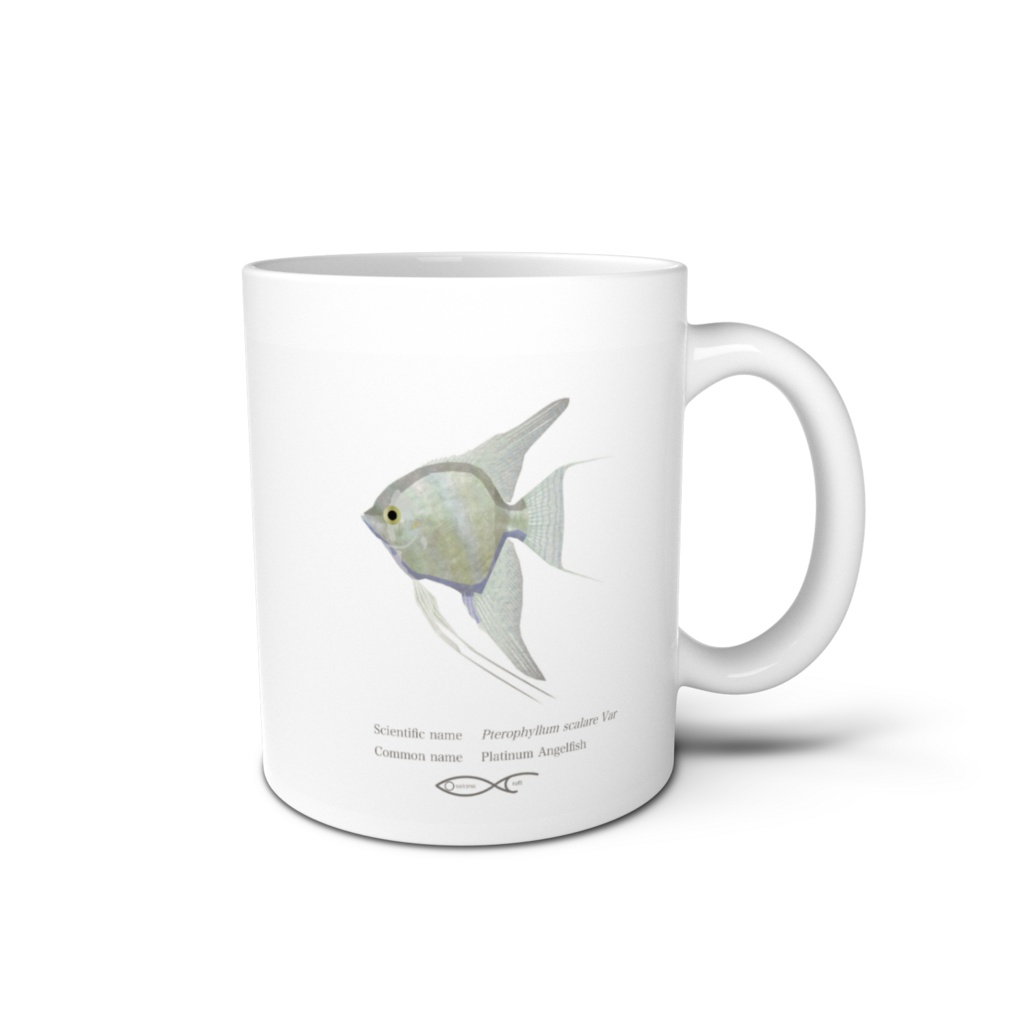 Osakanacraft Mug Angelfish Pterophyllum scalare Var(Platinum　Angelfish)