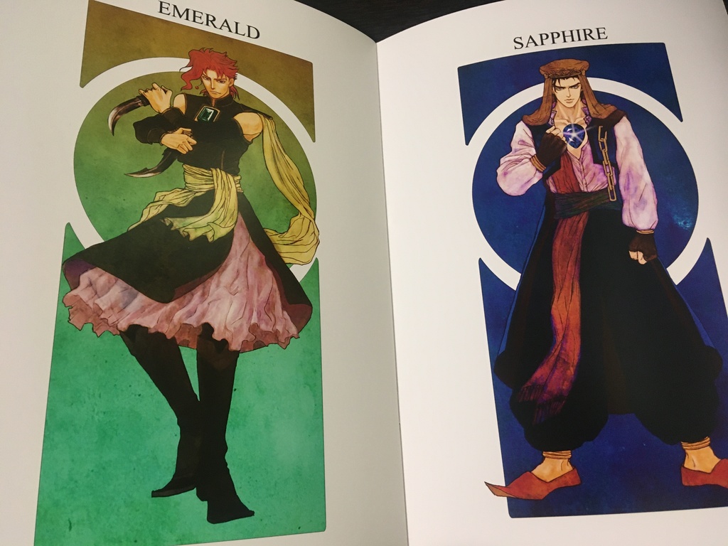 【匿名配送】【初期汚れあり】JOJO珠魅パロWEB再録本(2冊組)カラー設定集+承花シーン漫画本