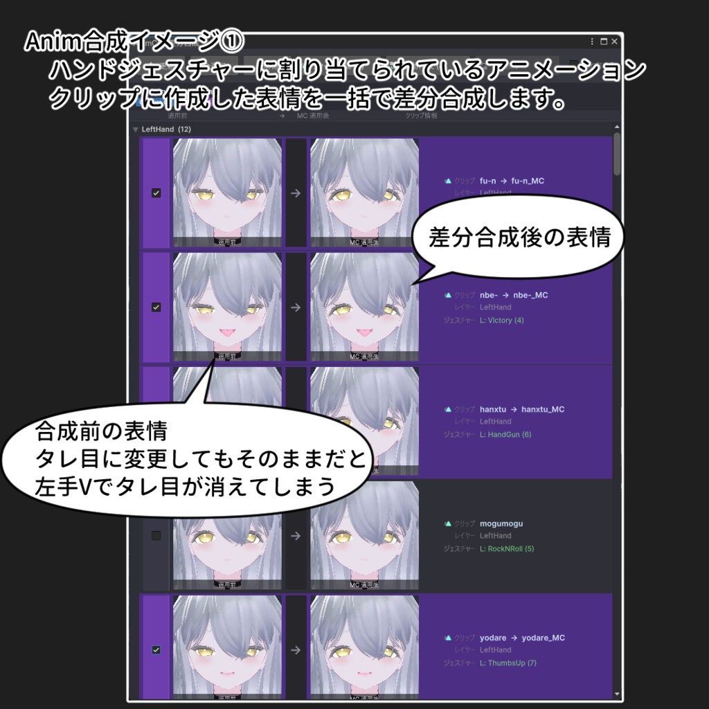 ✨発売記念セール✨【VRChat 表情改変支援ツール】MorphCanvas2 - for rurune - ルルネ- 【Unity Editor拡張】